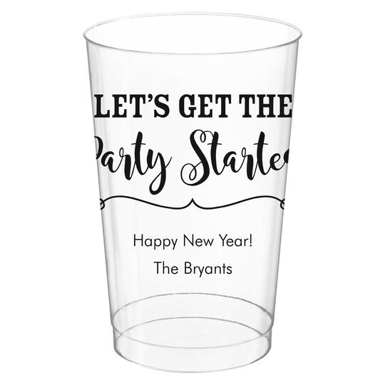Let's Get the Party Started Clear Plastic Cups